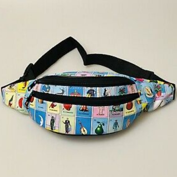Loteria Mexican Bingo Fanny Pack Waist Travel Bag - Picture 2 of 3